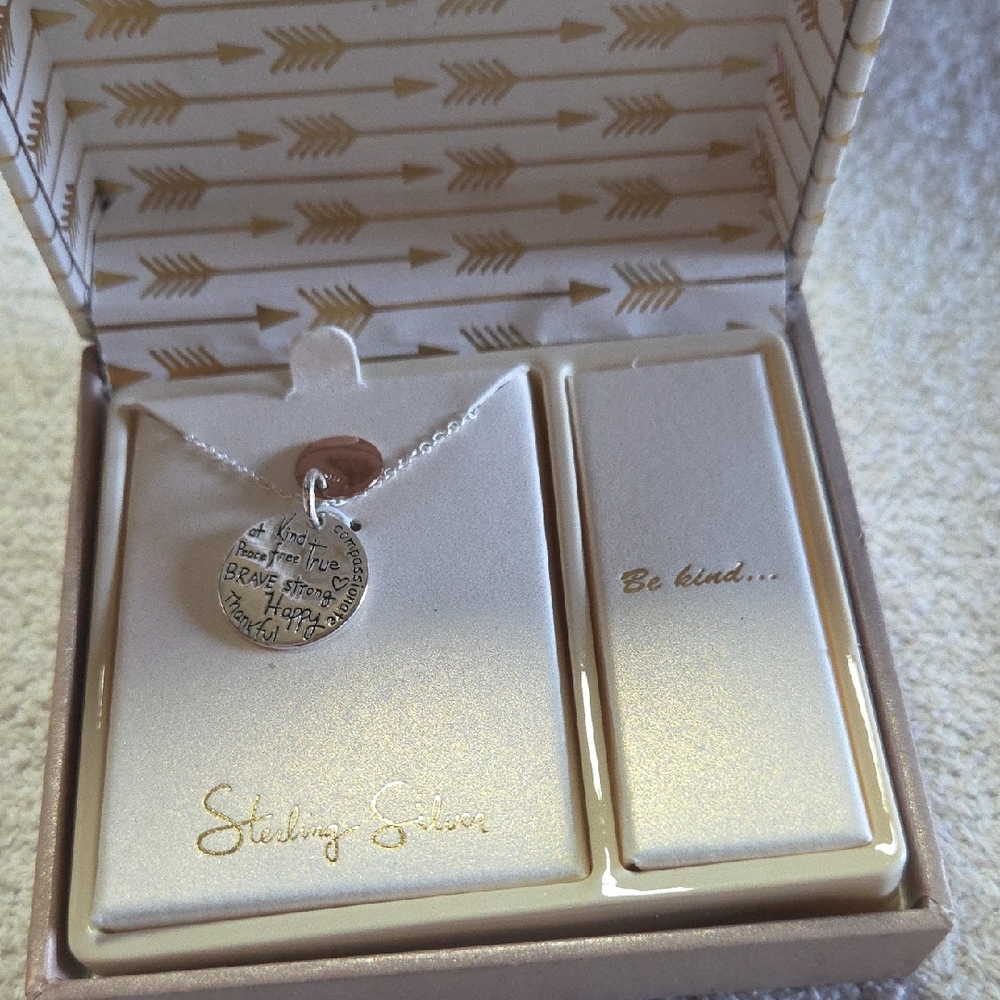 Sterling Silver Inspirational Pendant Necklace